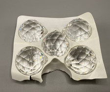 Lot of 5 Faceted Crystal Ball
