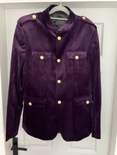 Devils Advocate Men Jacket, Metal Buttons, Purple, Military Beatles Mod Size 42