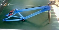 Old School Bmx Blue Kastan Made Mosh 24 Inch Frame Fork Dk Stem Shimano Dx Brake