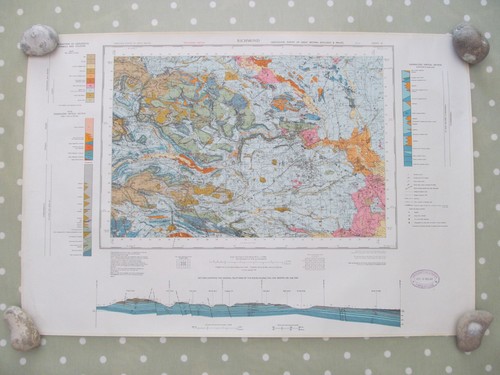 Vintage geological map - vintage,