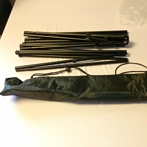 Black foldable metal tripod - black,