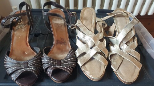 Pairs gold sandals - gold, faith