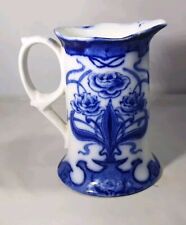 RARE ANTIQUE ART NOUVEAU STYLE SOHO POTTERY COBRIDGE ENGLAND BLUE &WHITE JUG