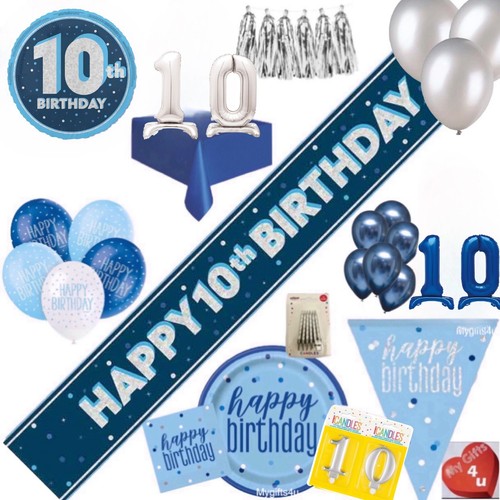 Blue 10th happy birthday - &,