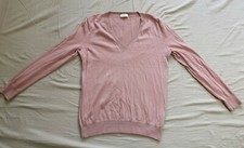 Dries Van Noten Women's Pink Cashmere V-Neck Jumper Size M Medium - Good Used