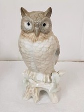 Vintage Mid Century John Buck Japan Beautiful Porcelain Owl Figurine 6"