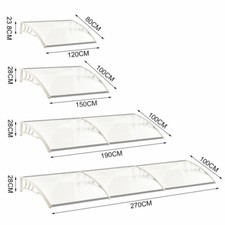Door Canopy Awning Shelter Front Back Porch Outdoor Shade Patio Roof Rain Cover