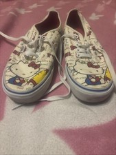 VANS Hello Kitty Classic Trainers Blue and Pink Canvas, UK Size 4.5