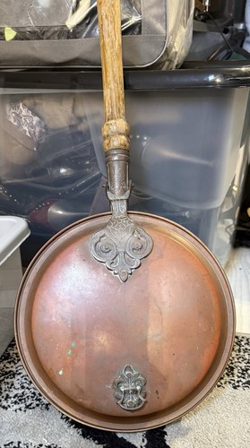Vintage copper warming bed - bed, pan