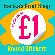 Glossy PERSONALISED ROUND LABELS / STICKERS CUSTOM LOGO BUSINESS SHIPPING