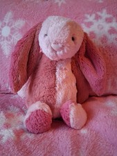 Jellycat Original Bashful Patchwork Coralia Bunny Medium Pink Rabbit