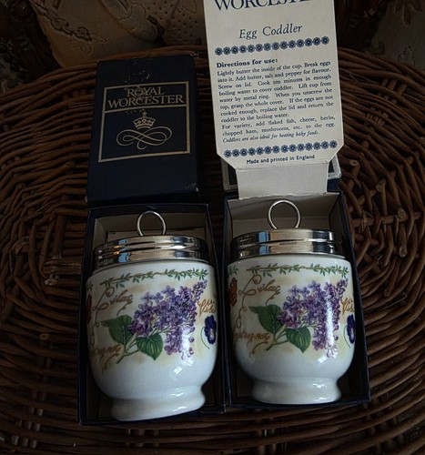 Royal worcester egg coddlers - worcester,