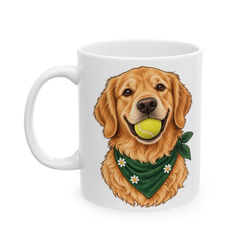 Golden retriever portrait mug - golden,