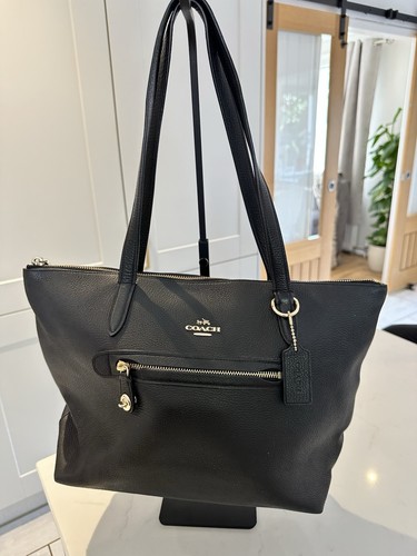 Coach black pebbled leather - black,
