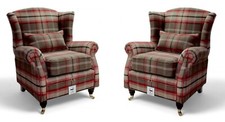 Wing High Back Armchair Fabric