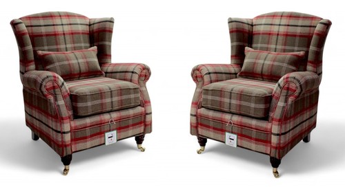 Wing high back armchair - high, fabric