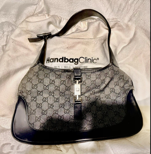 Vintage jackie gucci canvas - jackie, gg