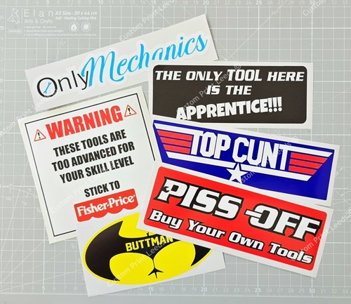 Tool box novelty - box, decal