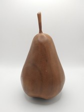 Vintage Wooden Pear Large Hand Carved Fruit Ornament 17cm