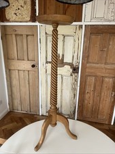 Vintage Rope Twist Barley Twist Beech Plant Stand Torchere Jardinière