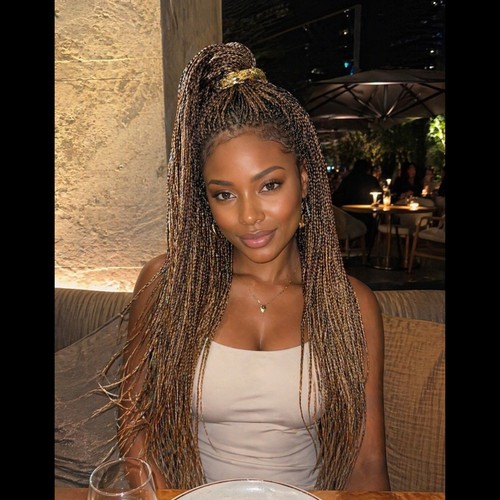 Braided wig micro braids ash - wig,