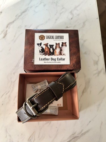 Logical leather dog - dog, collar