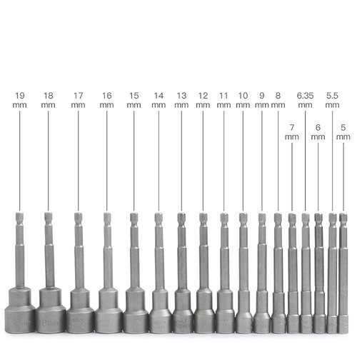 16pc drive long hex - drive, ball