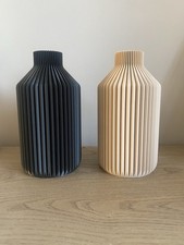 Vase Modern Ribbed Flower Vase
