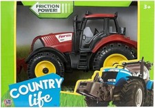 Country Life Large Friction Powered Farm Tractor Boys Kids Toys Birthday Gift