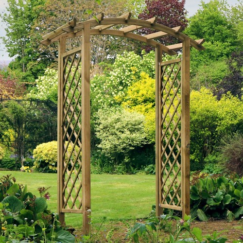 Wooden garden arch trellis - wooden,