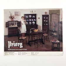 Priory hand waxed reproduction furniture leaflet and price list 1964