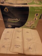 3 x Attends Flex L Adult Nappies. Level 8. AB/DL Aware. White. Brand new stock.