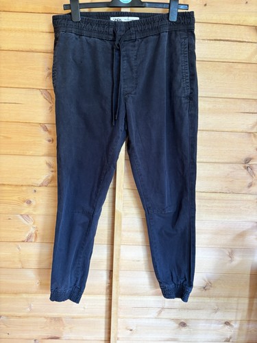 Zara men black denim - zara, joggers