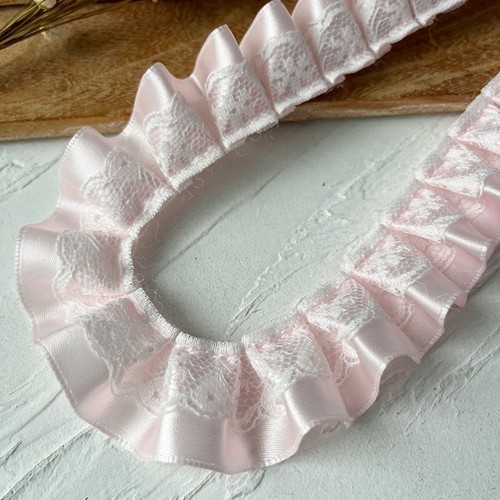 Pleated lace ribbons trim - lace,