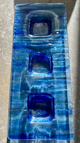 Handmade fused slumped art - slumped,