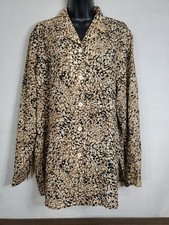 GERRY WEBER Button Up Shirt Women's Size XL Sheer Collared Long Sleeve Vtg