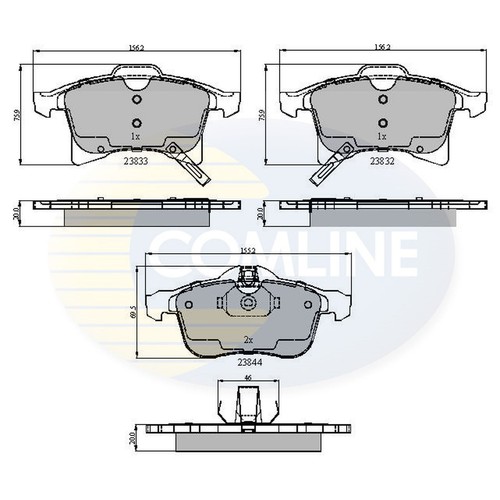 Brake pads set - set, vauxhall
