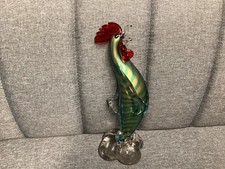 MURANO Gold and Green Striped