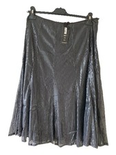 Per Una sequin skirt dark grey 10  26” long lined flippy  