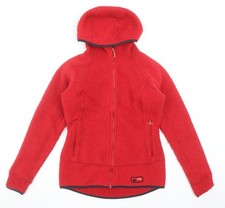Rab Women’s Red Fleece Shearling Hoody Jacket UK 10 Hooded Outdoor