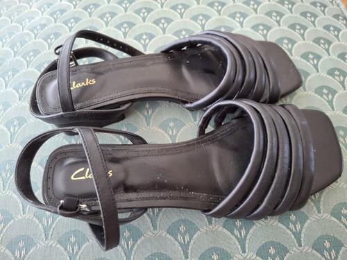 Ladies clarkes black sandals - ladies,