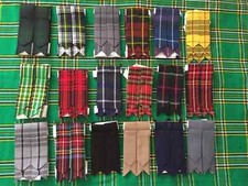 Scottish Kilt Sock Flashes various Tartans/Highland Kilt Hose Flashes