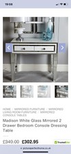 Krystal White Mirror Dressing Table