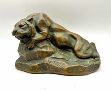 ANTIQUE BRONZE Sculpture Tiger