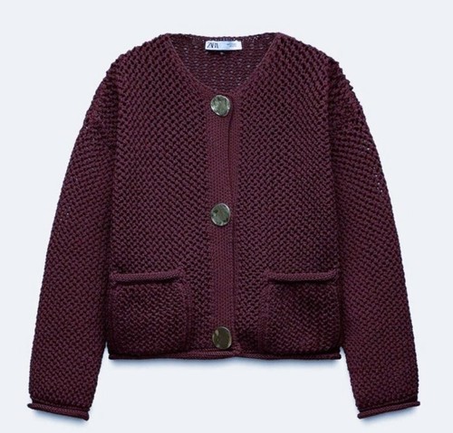 Zara chunky knit cardigan - knit,