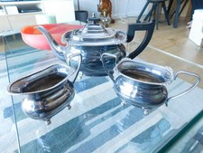 Beautiful Viners Alpha Plate Teapot, Milk Jug & Sugar Bowl 1920s