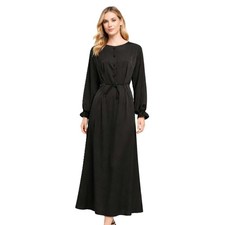 Womens Plain Abaya Black
