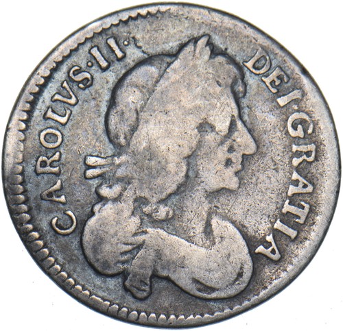 1673 threepence charles - -, ii