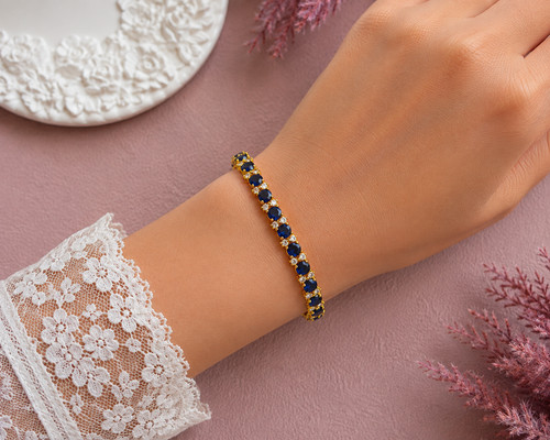 Yellow gold finish blue - gold,