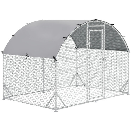 Walk chicken run galvanised - in,